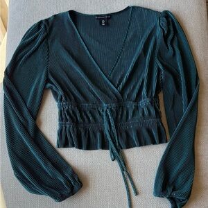 Sincerely Jules Deep Teal Wrap Blouse